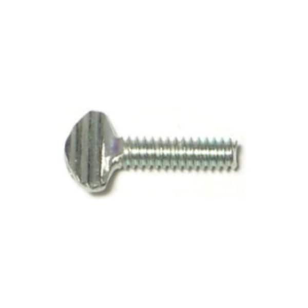 Midwest Fastener Thumb Screw, #8-32 Thread Size, Spade, Zinc Plated Steel, 1/2 in Lg, 16 PK 60501 - main